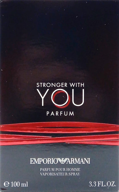 EMPORIO ARMANI STRONGER WITH YOU PARFUM SPRAY FOR MEN 3.3 Oz / 100 ml BRAND NEW!